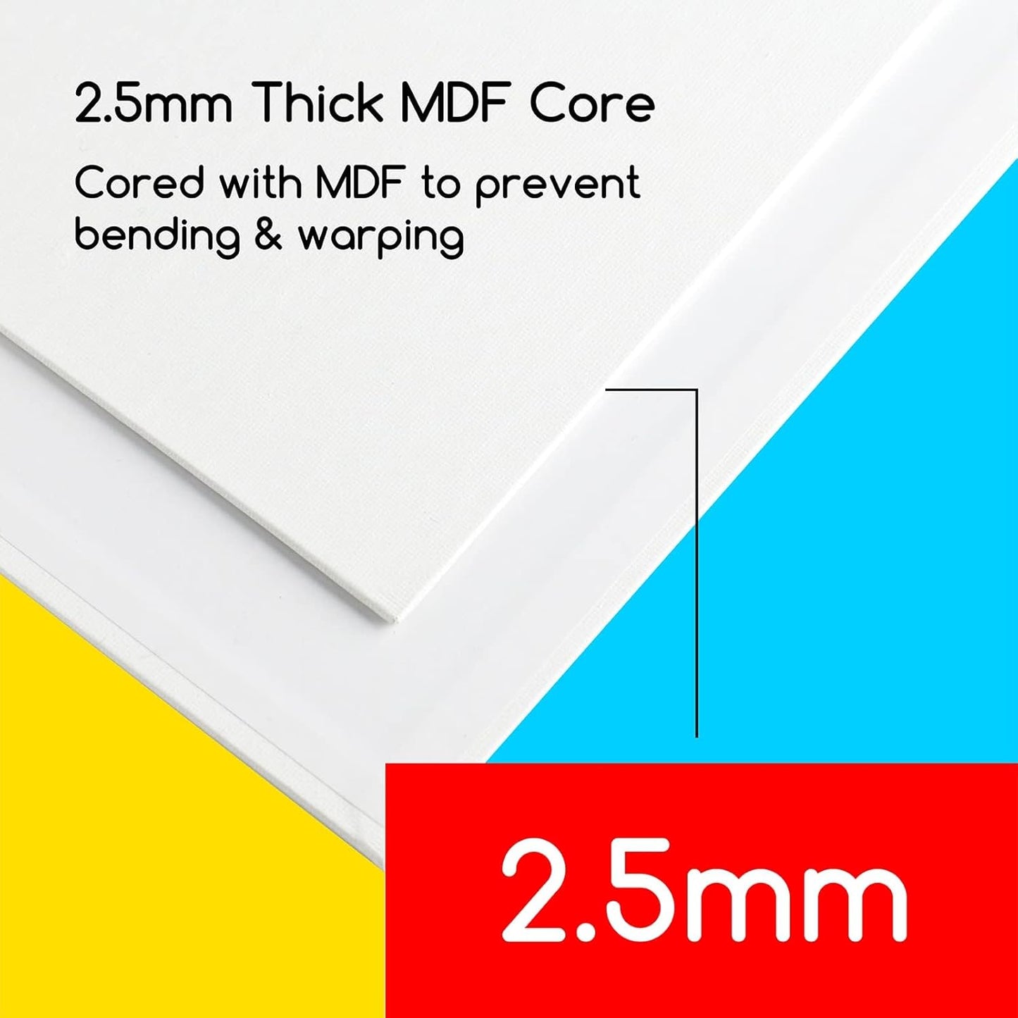 MEEDEN 4-Pack 100% Cotton Canvas Boards for Painting - 12x16'' Blank Canvas Panels for Oil & Acrylic Painting, Ready to Paint Art Supplies for Professional Artists, Students