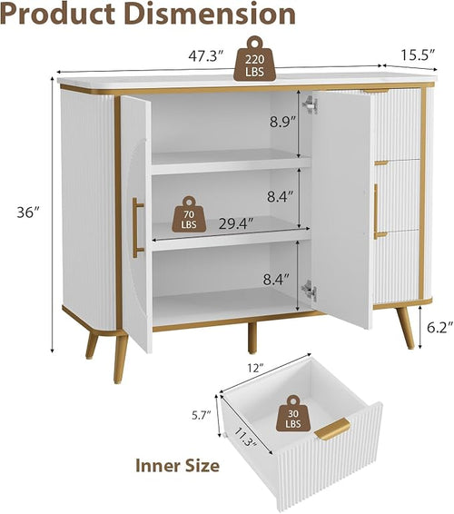 47.3" Modern Buffet Cabinet - Image 2