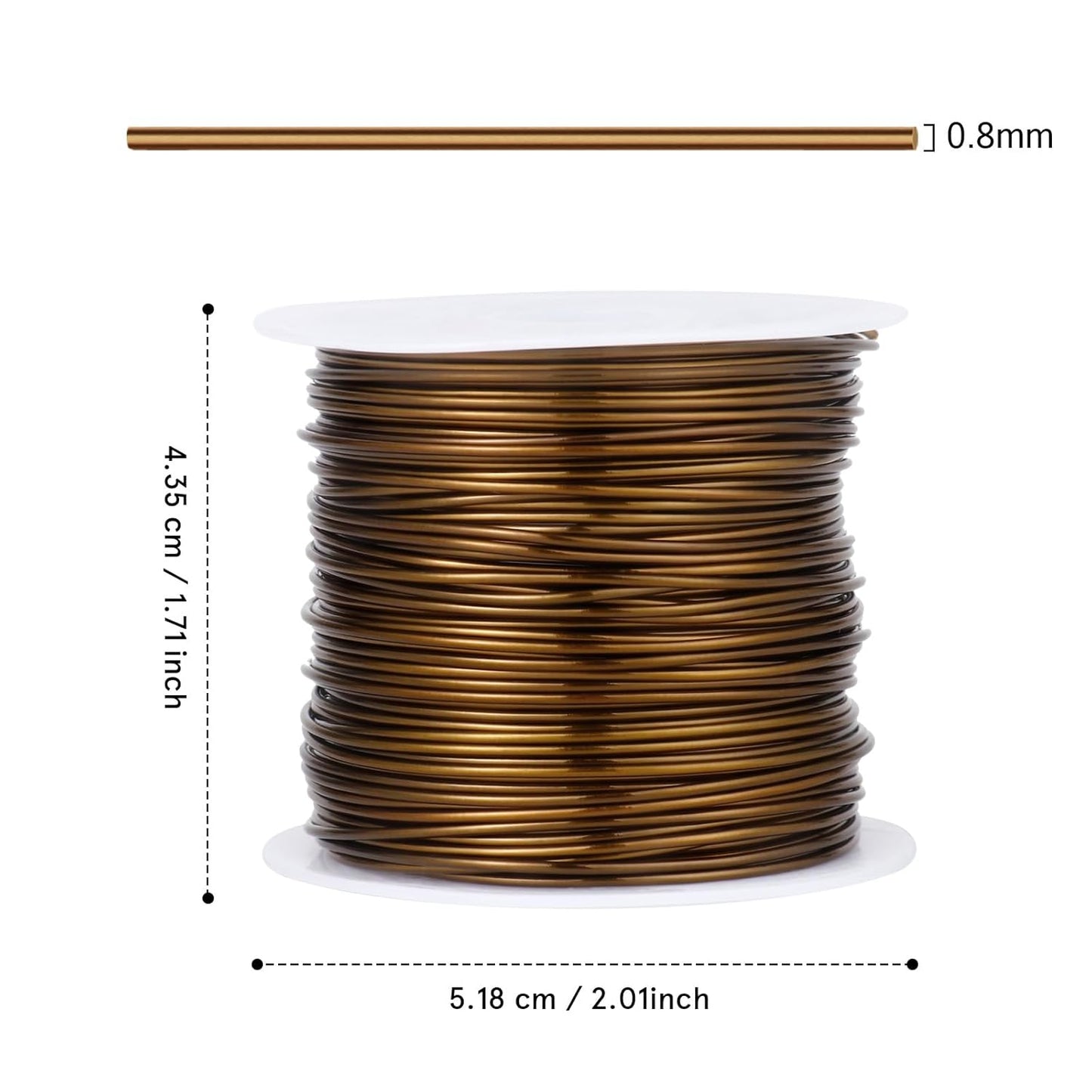 82FT Jewelry Wire 20 Gauge Tarnish-Resistant Copper Beading Wires Roll Bulk for DIY Crafts Jewelry Making, Antique Bronze