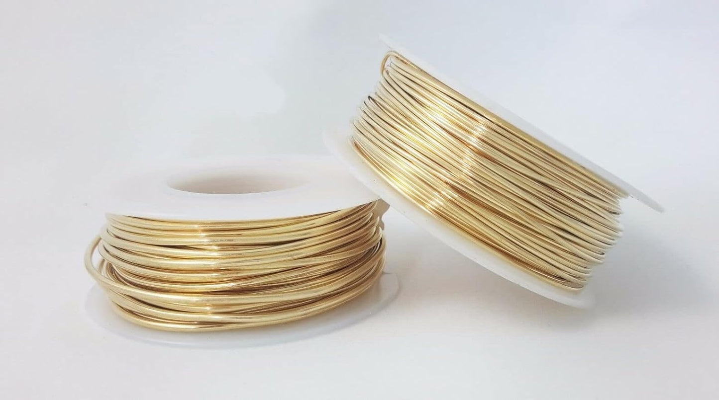 20 Gauge, Jeweler's Brass Wire, Red Brass, Round Dead Soft CDA #230 Alloy Jewelry Grade - 4oz (85FT) by CRAFT WIRE