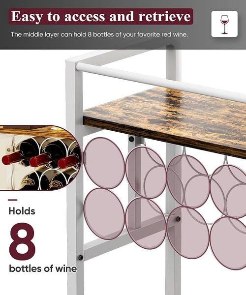 3-Tier Wine Rack Freestanding Floor - Image 2