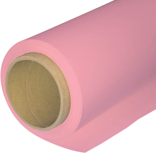 Seamless Photography Background Paper Roll, Pink Photo Paper Backdrop for Photography, Video and Streaming (53''x16 'Carnation Pink)