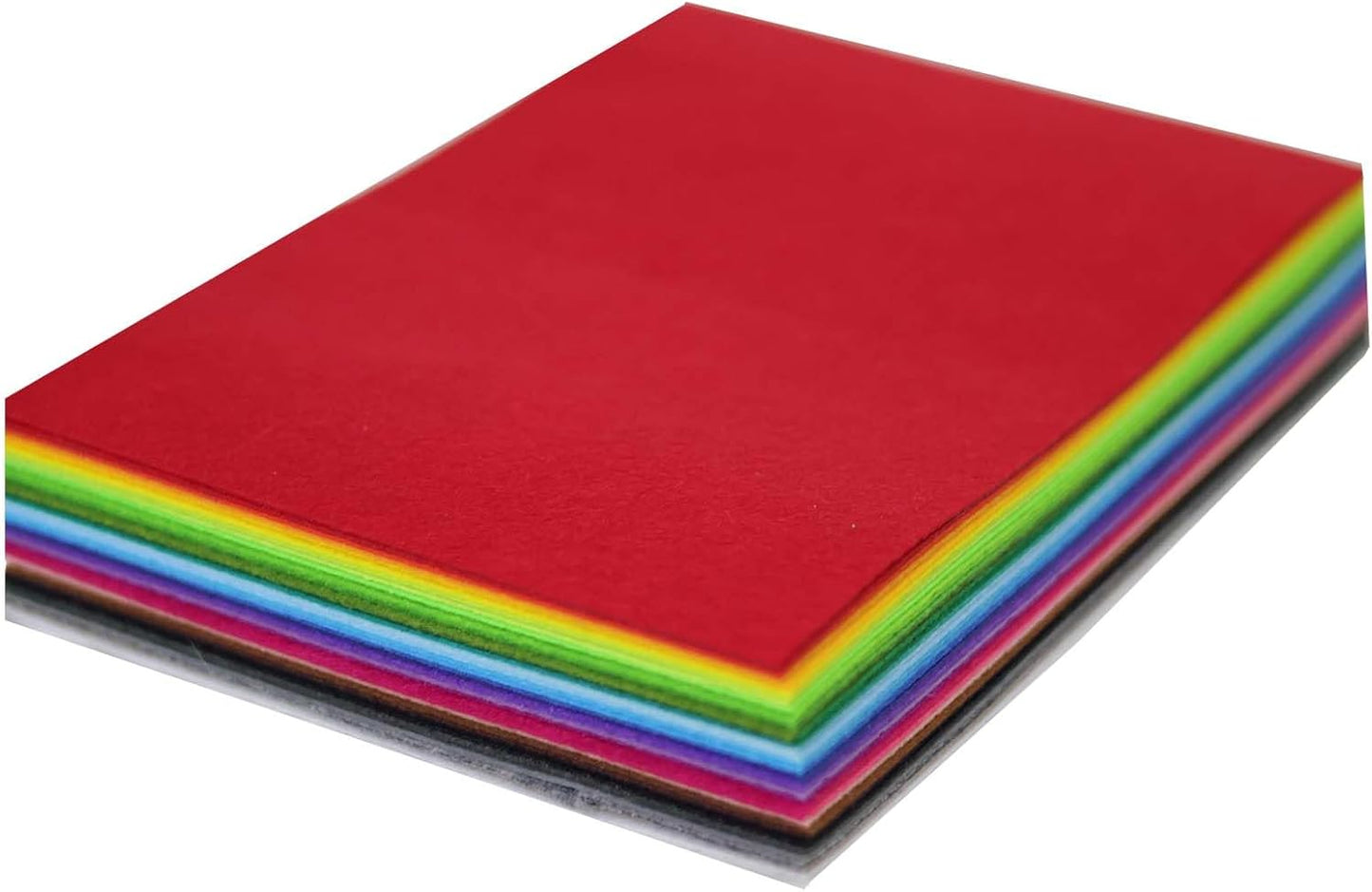 40pcs 20cm × 30 cm x 1mm (Approx. 8 × 12 x 0.04 inches) 40 Colors for Choice A4 Felt Fabric Sheet Assorted Color Felt Pack DIY Craft Patchwork