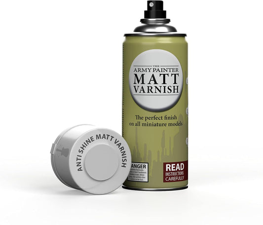 The Army Painter Anti Shine Matt Varnish for Miniature Painting - Acrylic after Quickshade Protector Spray Varnish for Miniatures, 400ml