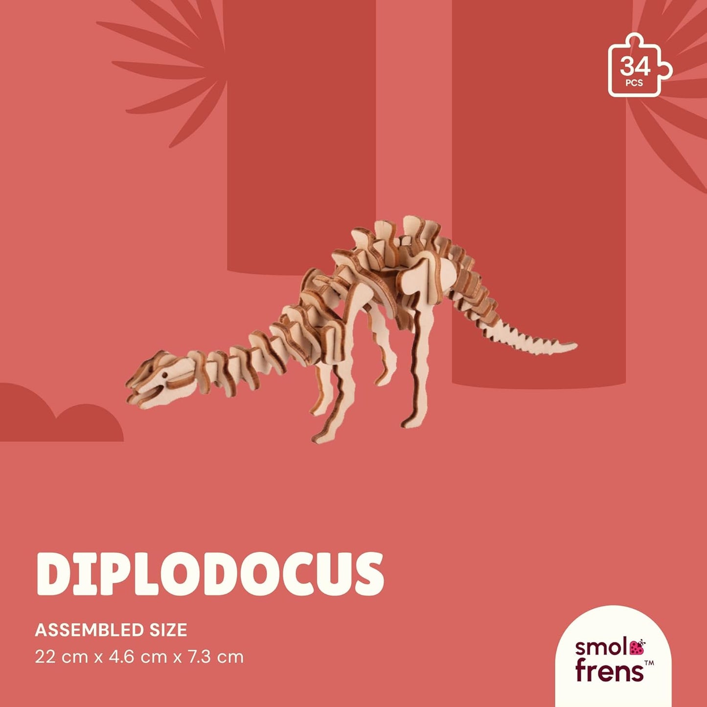 Wooden Dinosaur Puzzles for Ages 8+, 4 Pack 3D Wooden Puzzles, STEM Kits for Kids & Adults, Wood Crafts Model Kits, STEM Toys, DIY Art Projects, Educational Gifts Toys, Party Favors - Jurassic Frens