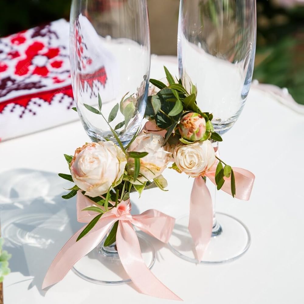 1" Width x 50 Yards Satin Fabric Ribbon, Pink Ribbon Perfect for DIY Bows, Swags, Gift Wrapping, Craft, Flower Bouquet，Christmas and Party Decoration