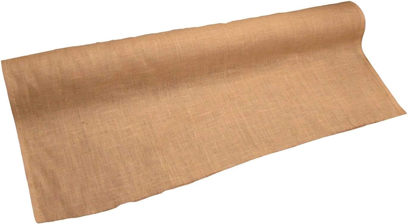 60" Wide Hessian Jute Burlap Fabric, Natural Color (1 Yard Folded)