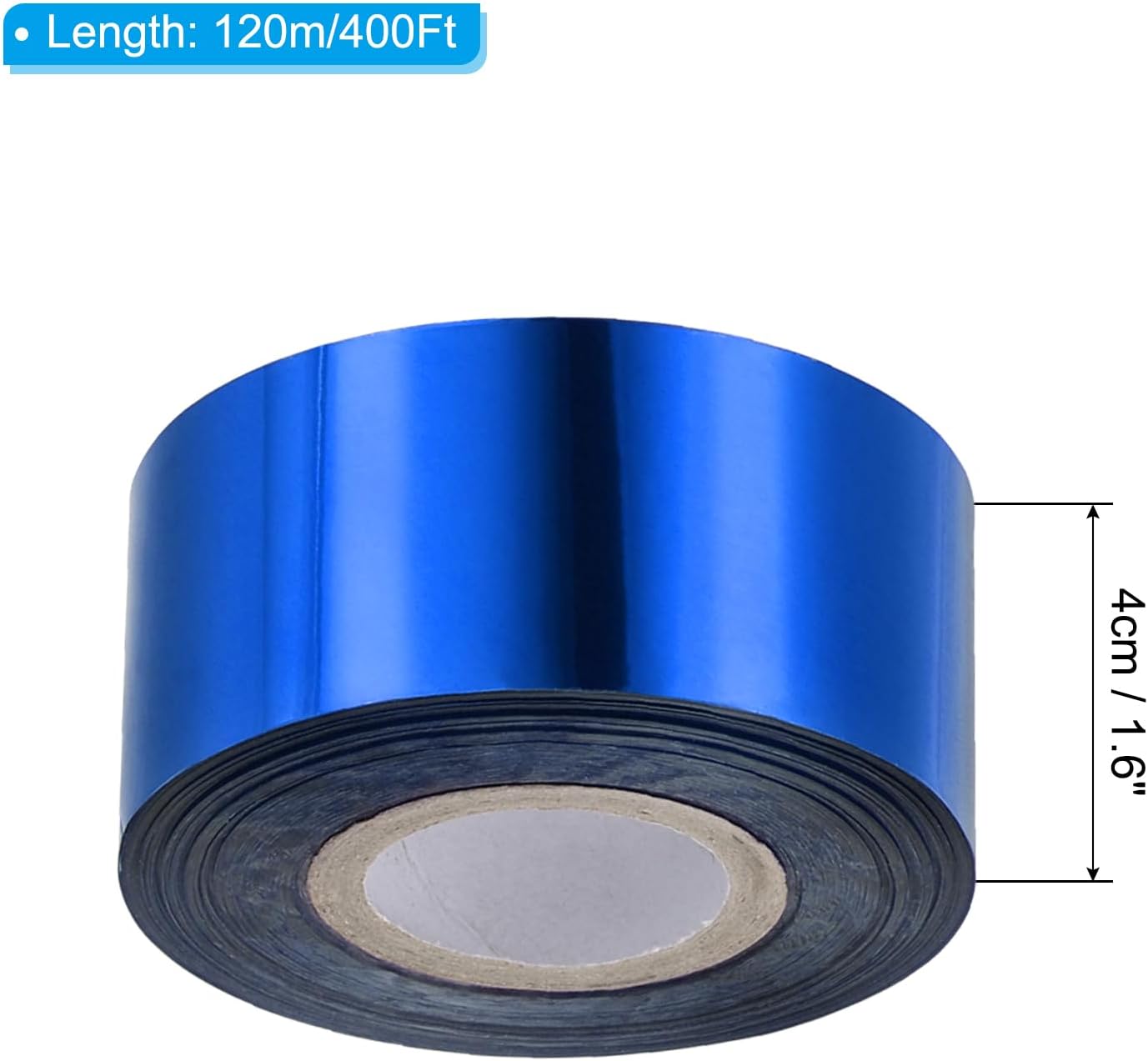 PATIKIL 1.6"x400Ft Hot Stamping Foil Paper,Heat Transfer Hot Stamping Paper Foil Roll for Leather DIY Logo Decor Craft Gift Card Package Scrapbook,Blue