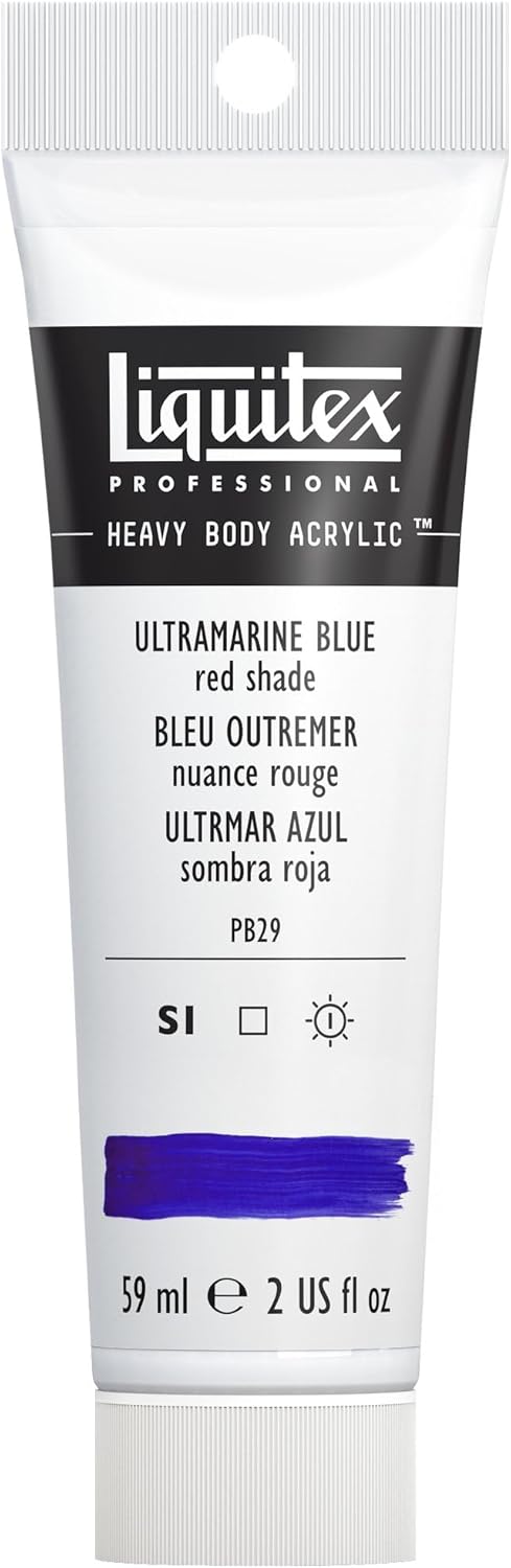 Liquitex Professional Heavy Body Acrylic Paint, 2-oz (59ml) Tube, Ultramarine Blue (Red Shade)