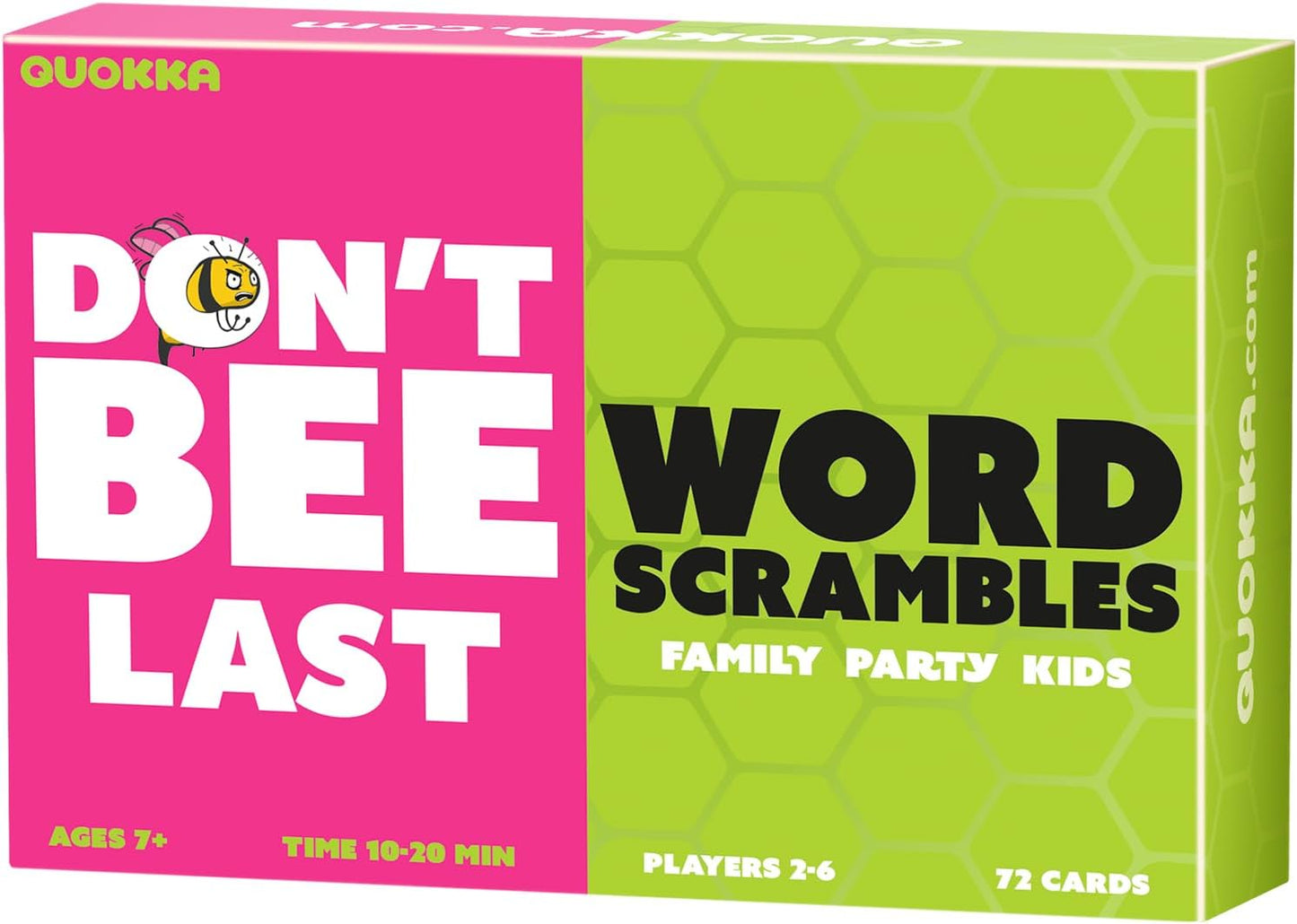 QUOKKA Family Word Games for Adults and Kids - Guess-in-Seconds Fun Spelling Slap Card Game for 2-6 Players - Hilarious Board Game for Family Night Ages 7+ to Make Your Brain Go Bananas