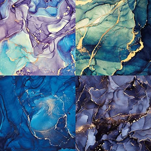 Marbled Scrapbooking Paper Pad 6x6, Glittered Watercolor Single-Sided Decoupage Paper Vintage, Card making Colorbok Pattern Paper, Decorative cricut craft paper journaling supplies aesthetic