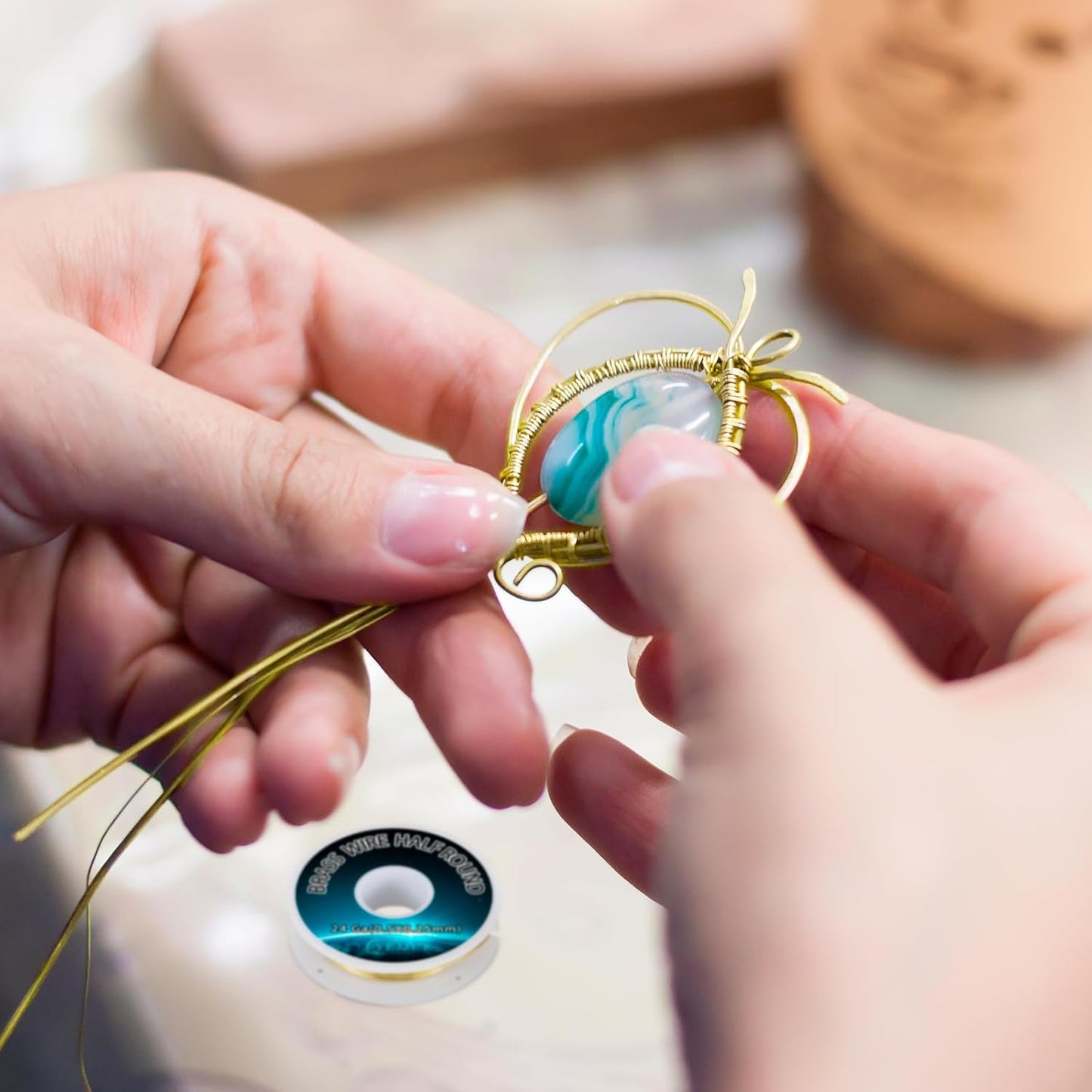 24 Gauge Half-Round Brass Wire 0.51x0.25mm - 3.0 oz 276 Feet Craft Wire Bulk, Metalworking