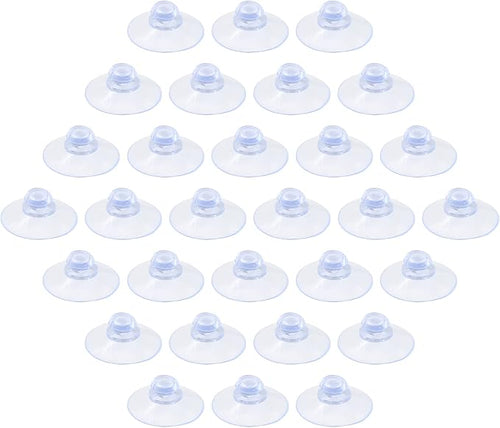 30 Pack Clear PVC Plastic Suction Cups, Anti-Collision, Transparent, Without by Qjaiune
