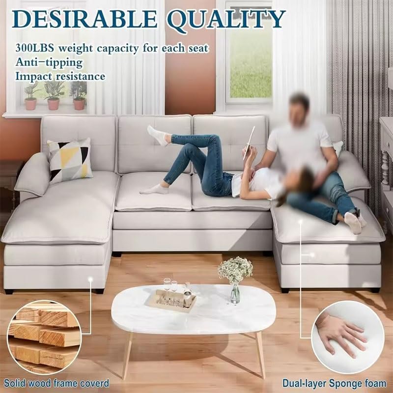 U-Shaped Sectional Couches for Living Room Furniture Sofas Set Sofa Sleeper - Image 5