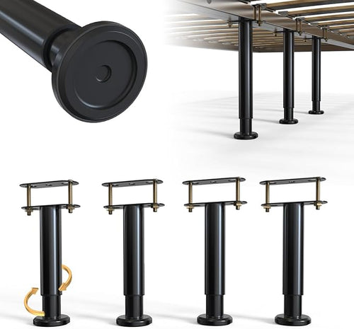4Pcs Bed Frame Support Leg, Adjustable Height 5.8"-9", Extra Sturdy Steel Bed by YUEYIN