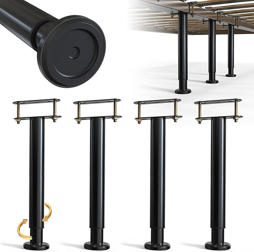 4Pcs Bed Frame Support Leg, Adjustable 14" to 23.6", Increase Under-Bed Storage by YUEYIN