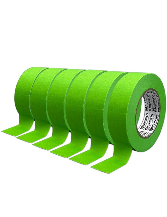 Painters Tape for Car - Green No Residue Automotive Masking Tape - Heat Resistant for Paint Booth, 0.94 Inches X 60 Yards, 6 Rolls