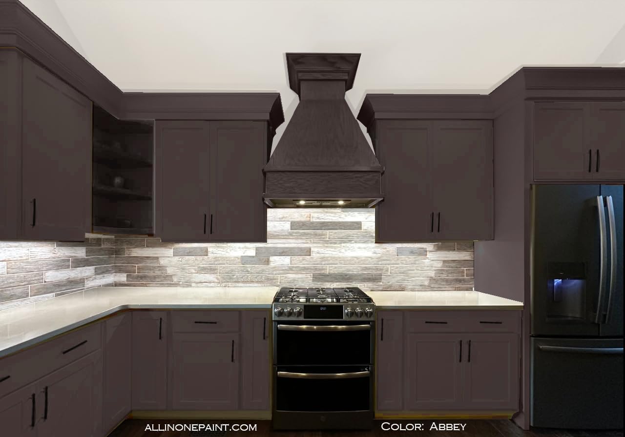 ALL-IN-ONE Paint, Durable cabinet and furniture paint. Built in primer and top coat, no sanding needed. Includes our 30 featured color card - Blissful (french blue), Gallon