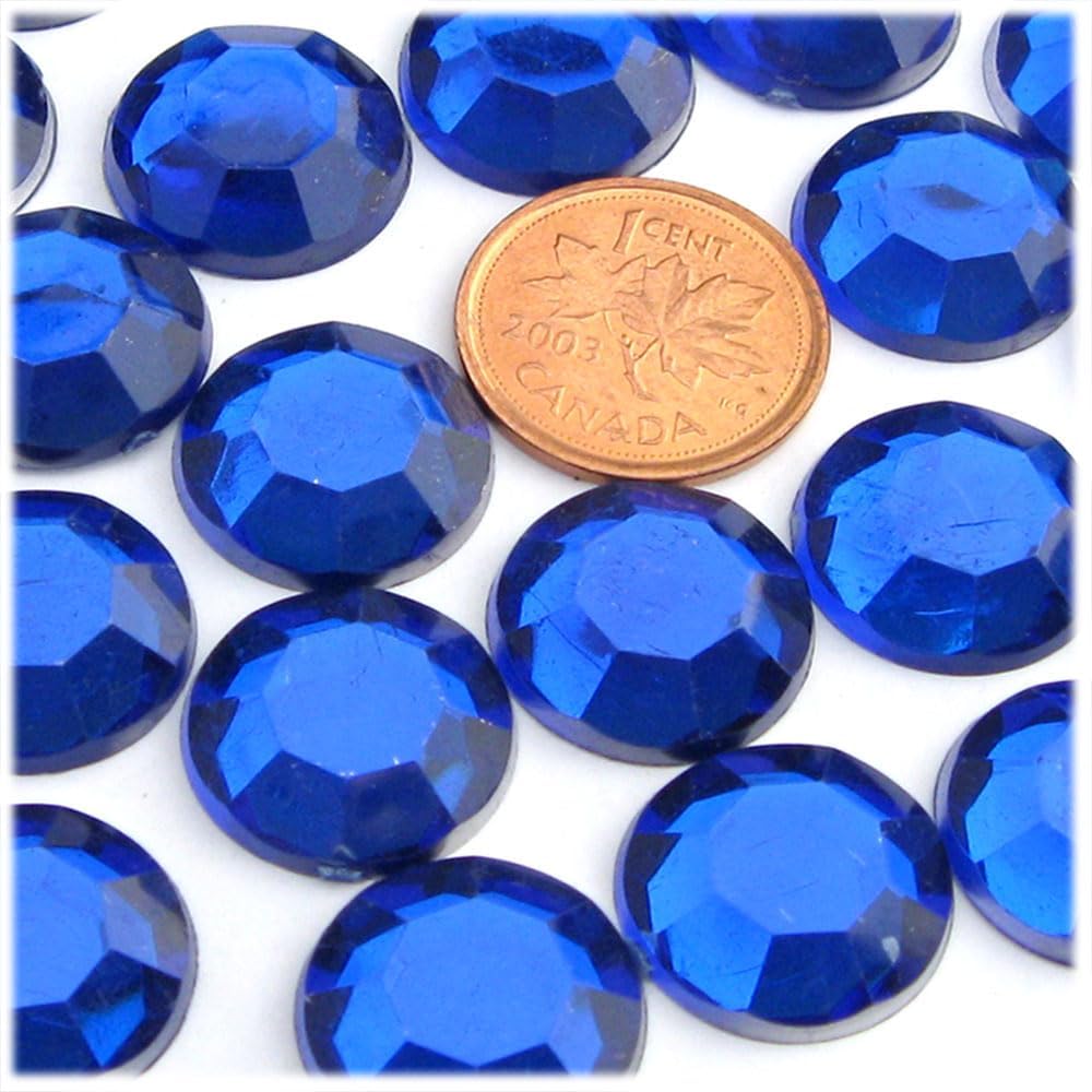 The Crafts Outlet 72pc Rhinestones Round 20mm - Jewel Tone Assortment