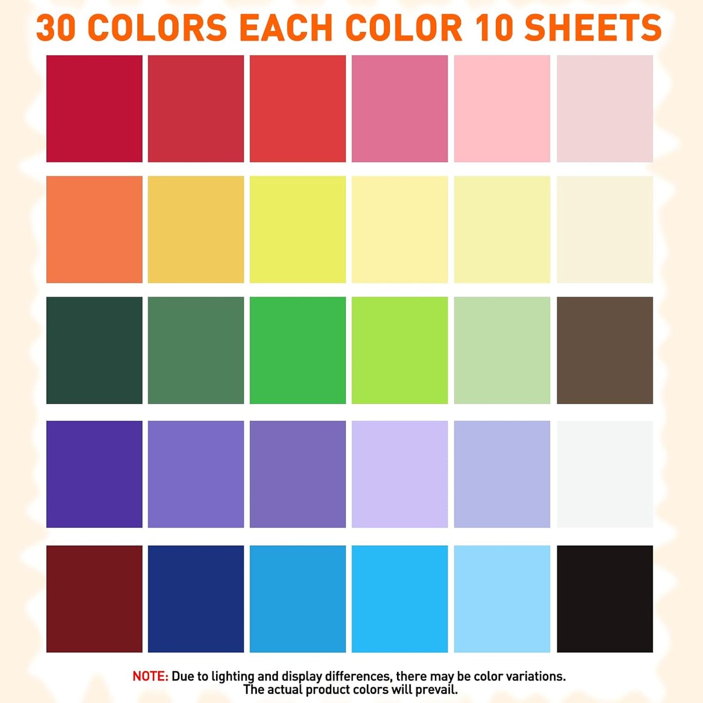 MAXECHO 8.5" X 11" Colored Cardstock Bulk 300 Sheets 30 Assorted Colors Construction Paper Card Stock Printer Paper for DIY Crafts, Kids School Supplies, Cricut, 180 GSM
