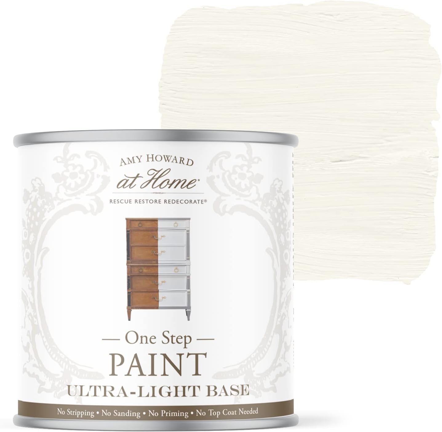 AMY HOWARD AT HOME Chalk-Based One Step Paint for Furniture, Cabinetry, Decor, Finish, and More | No Stripping, Sanding, or Priming | Ultra-Light Base | 16 Ounce | Barnboard
