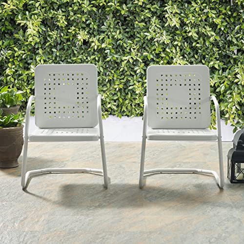 Crosley Furniture Bates 2-Piece Retro Metal Outdoor Patio Chair Set - Image 6