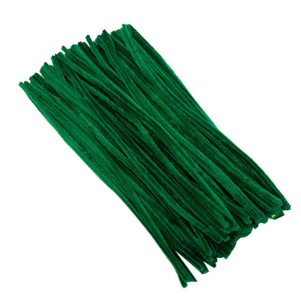 300 Pieces Pipe Cleaners Chenille Stem, 3 Pastel Candy Color Pipe Cleaners Set for Pipe Cleaners DIY Arts Crafts Decorations, Chenille Stems Pipe Cleaners (Green)