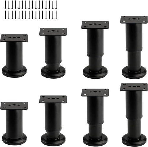 8 PCS Adjustable Metal Furniture Legs 3.15-4.72 Inch, Heavy Duty Replacement by Unknown