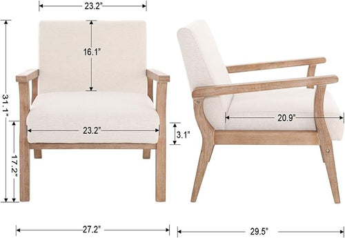 Accent Chair Mid Century Modern Armchair - Image 2