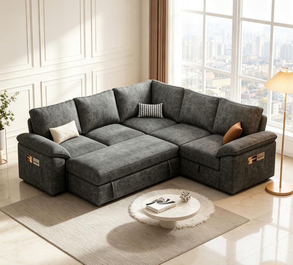85 Inch Modular Sectional Sofa by Unknown