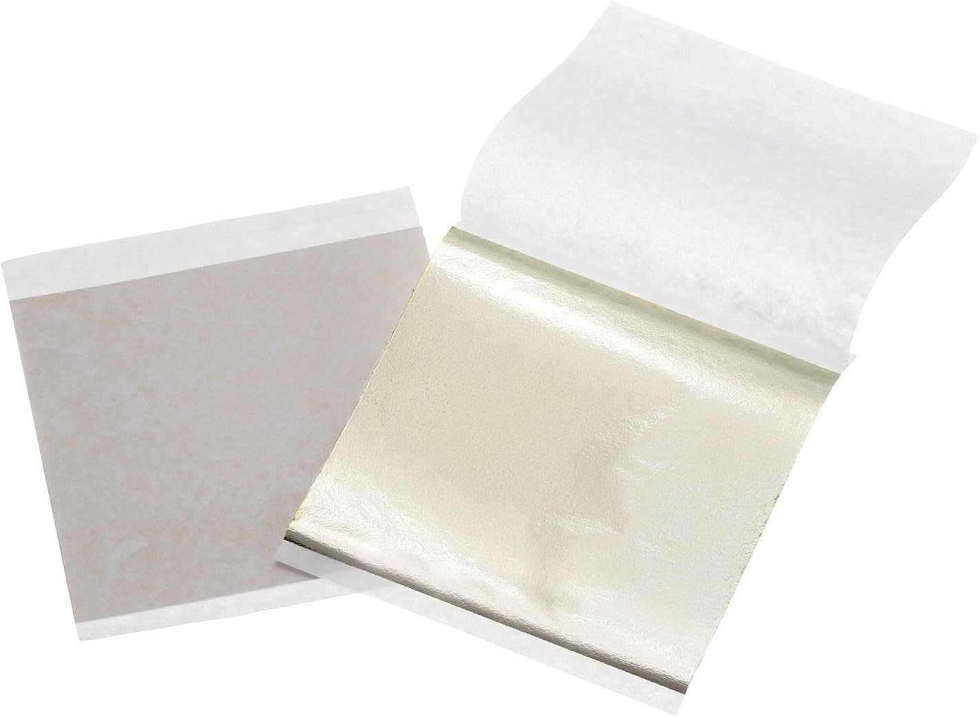 uxcell 100pcs Leaf Sheets, 3.5" x 3.5" Foil Sheets Paper Sheets for DIY Crafts Painting Nails Resin Furniture Decoration(Dark Silver)
