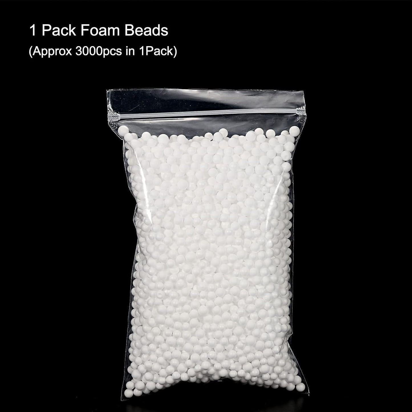 MECCANIXITY Foam Beads Foam Balls 7-9mm for Wedding and Party Decorations, Tiny Packing Balls, Arts DIY Crafts Supplies (White,1 Pack Approx 3000pcs)