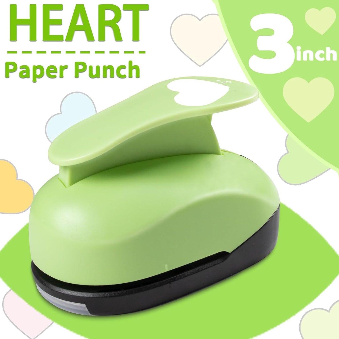 Heart Hole Punch, 3 inch Heart Punch, Hearts Punches for Paper Crafts, Hearts Paper Punch, Heart Shaped Hole Punch, HeartCraft Punches, Large Shape HeartPunch for Cardstock, Scrapbooking
