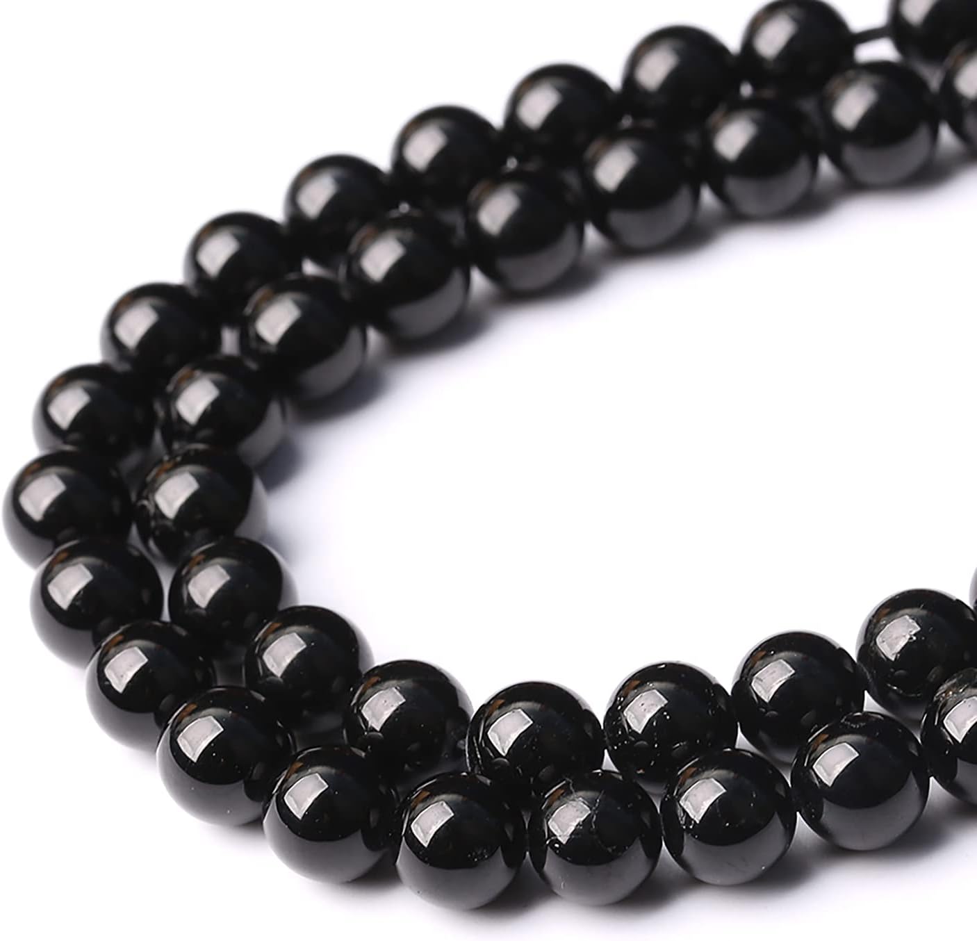 90pcs 4mm AAAA Natural Black Tourmaline Gemstone Beads Round Loose Beads for Jewelry Making DIY Bracelet Necklace(Black Tourmaline, 4mm)