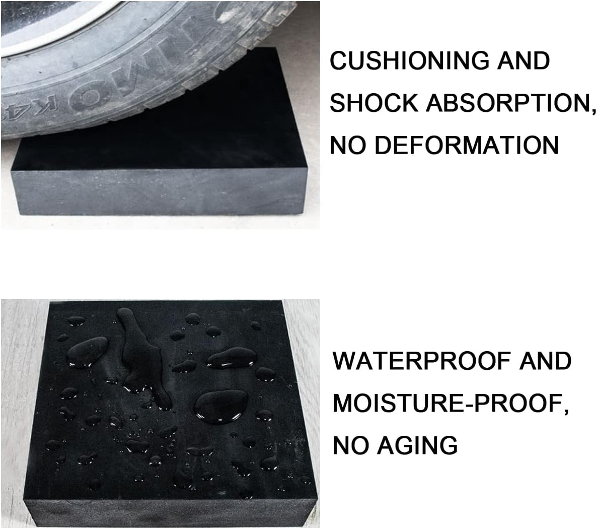 MIKMAYTOO Rubber Bench Block Jeweler's Rubber Bench Block Rubber Stamping Block for Hammering, Shaping, Chasing, Flattening Metals (100 * 100 * 15mm)