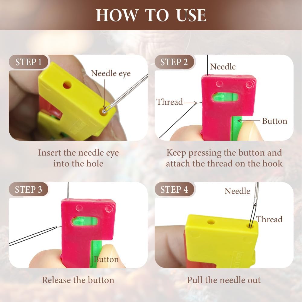 Automatic Needle Threader,New Sewing Machine Needle Threader,Sewing Needle Threaders,Plastic Needle Threaders,Automatic Needle Threading Device (18 PCS)