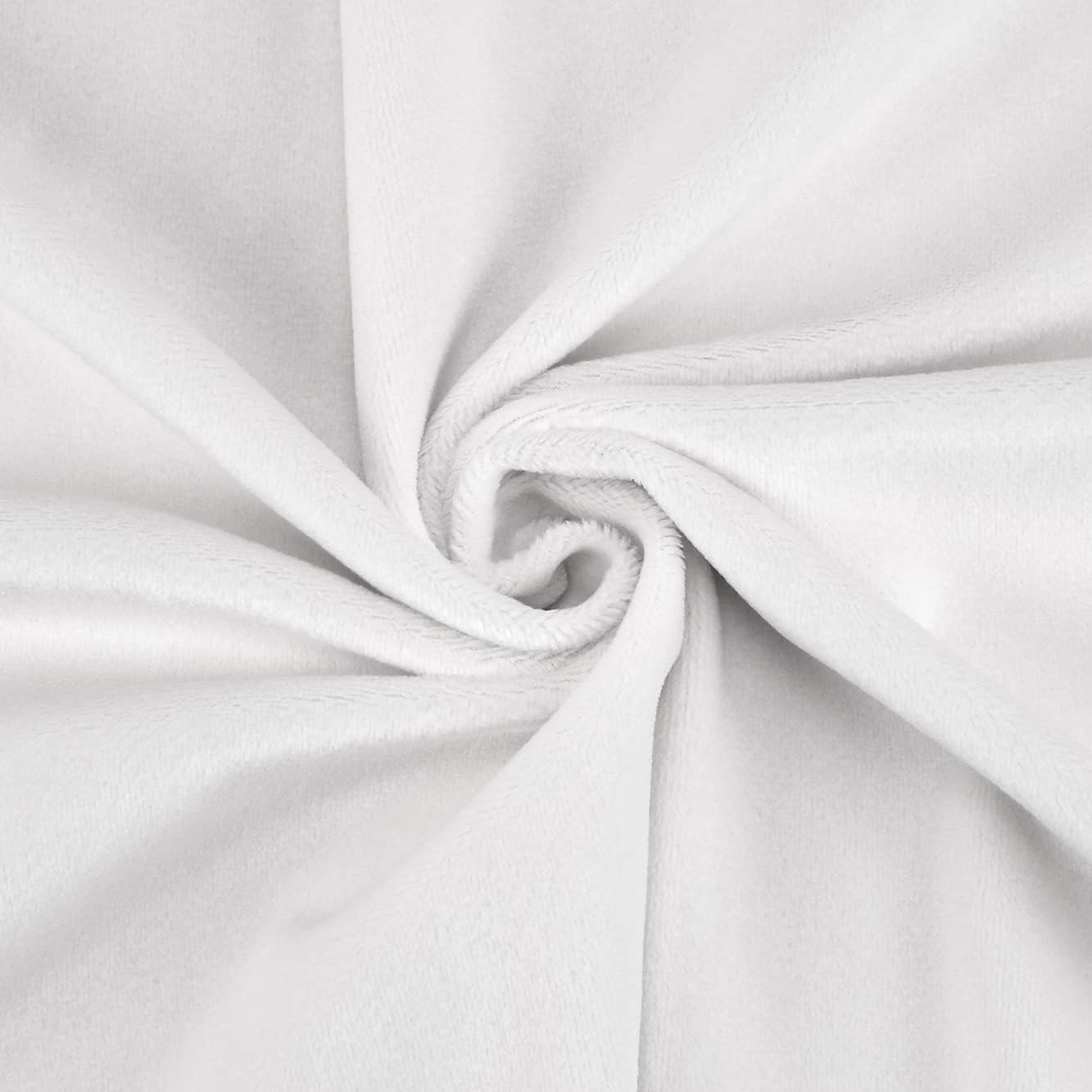 kullaloo Plush Fabric | 2 Yard Solid White Minky Fabric for Sewing | Super Soft Cuddle Material | for Quilt Backing, Throw Blankets, Pillows, Dog Bed, Stuffed Animals, Costumes, Apparel & More