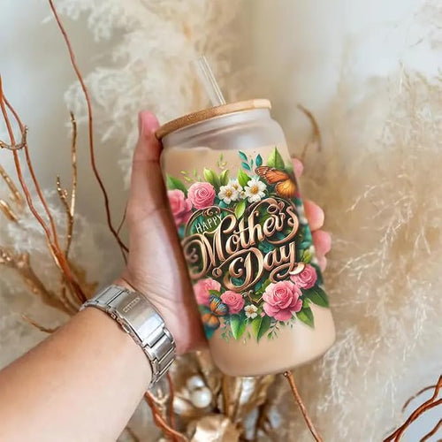 4pcs Mother's Day Series Design UV DTF Cup Wraps Winter UV DTF Transfer Sticker - Image 2