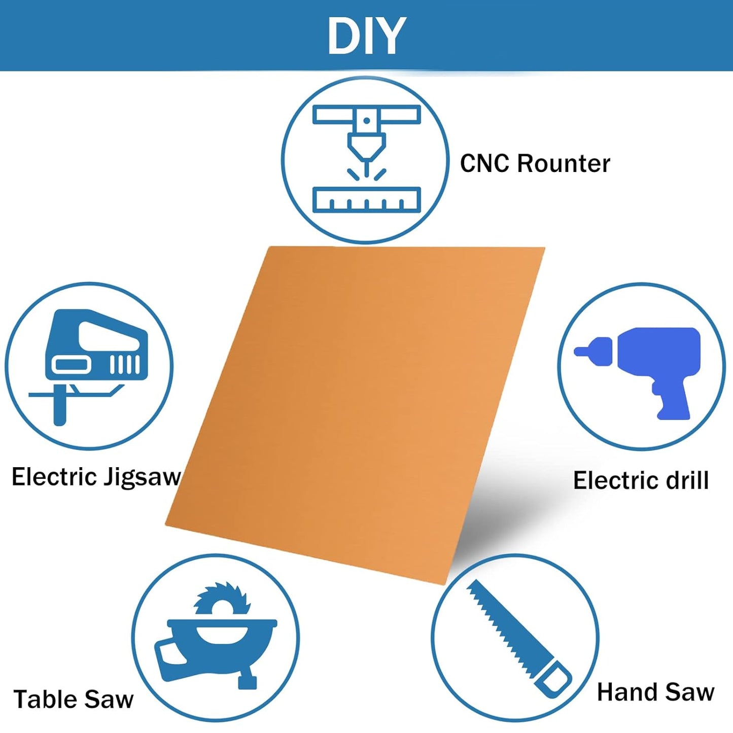 Golden Anodized Aluminum Metal Plates - Engraving Blanks for Laser Etching - 12x12x1/32 Inch - 5052 Aluminum Alloy