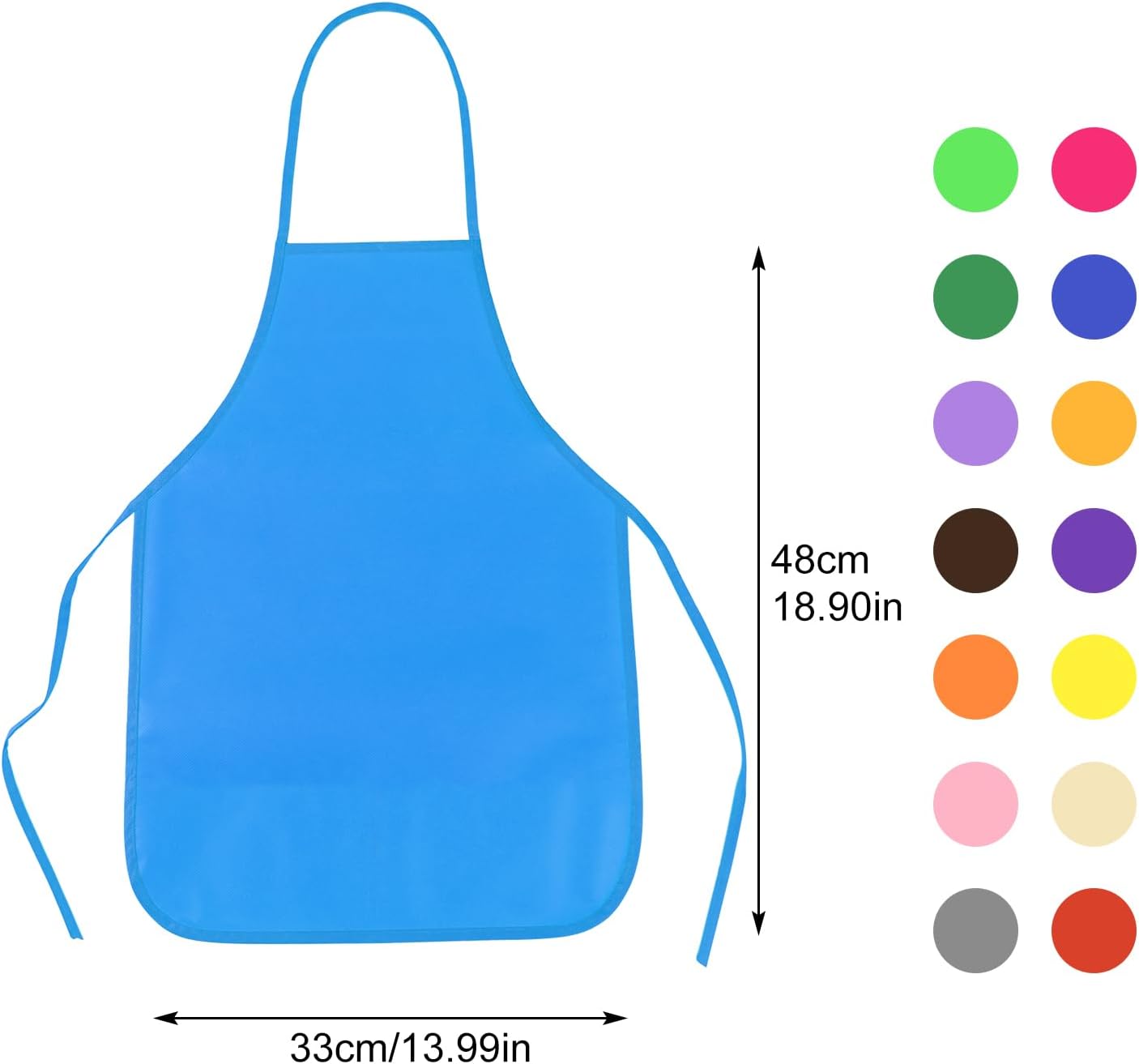 PLULON 15 Pcs Kids Apron Painting Aprons, Kids Aprons for Painting Art Apron Smocks Bulk for Art Activity Craft Home Kitchen Classroom Party Supplies