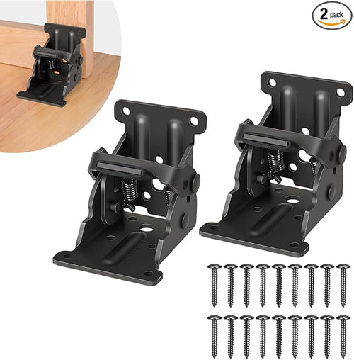 2 Pack Folding Brackets, Self-Lock Hinge by Spiglamm