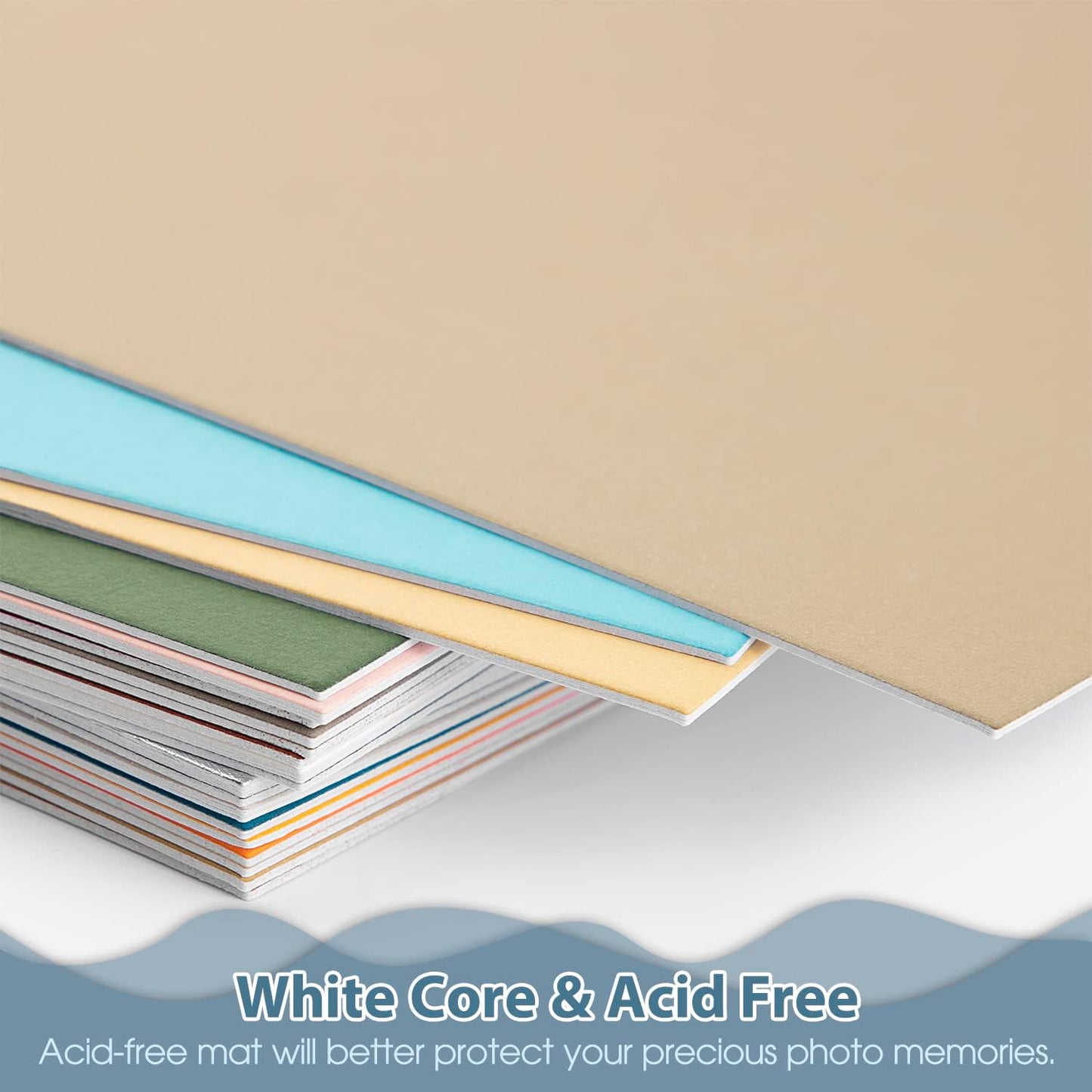 Golden State Art, 8x10 Matboard Mat Board Blanks - Assortment Color Uncut Mats for DIY Projects, Presentation Boards, Art Crafts (20 Pack)