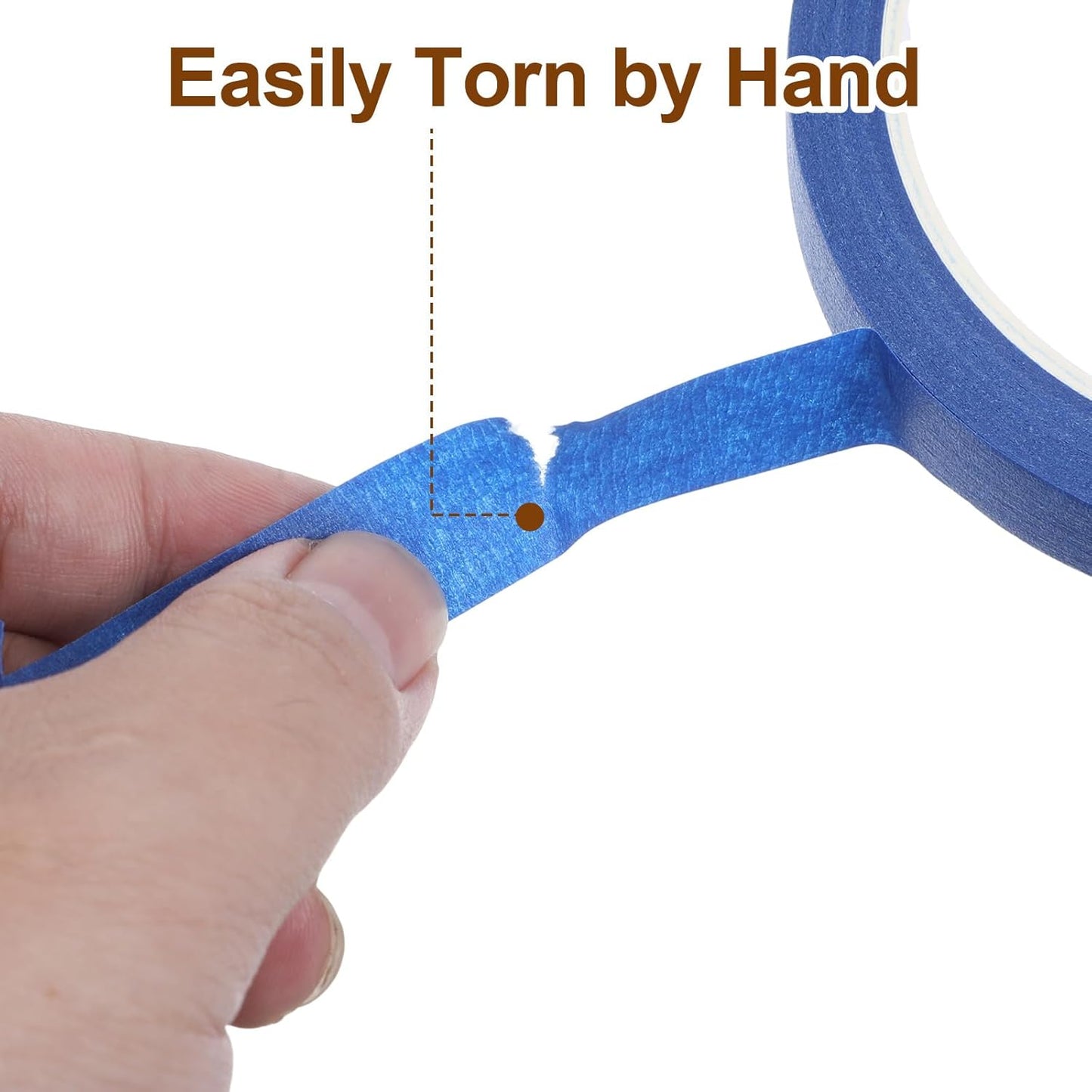 4 Rolls Making Tape, Blue Watercolor Tape for Paper Border, Artist Tapes for Watercolor Paper, Easy to Tear Without Damaging The Papers, Sketching, Oil Painting, 0.39in, 0.59in,