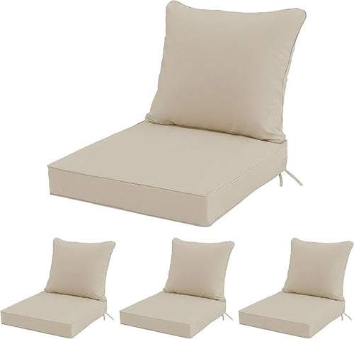 19x19 Inch Patio Chair Cushions Set of 4, Outdoor Furniture Cushions by Unknown