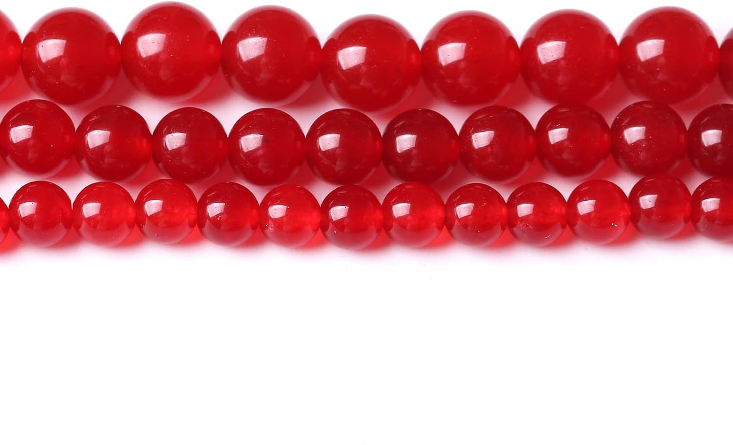 48PCS 8MM Red Chalcedony Beads Energy Healing Beads for DIY Jewelry Bracelet Necklace Making for Jewelry Making 15Inch