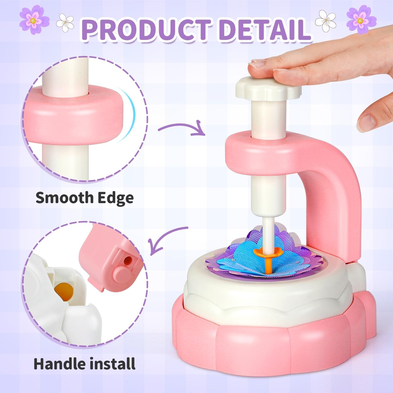 HahaGift DIY Fabric Flower Bouquets Toys - Arts and Crafts for Kids Age 4-6-8, Pressed Flowers Making Kit for Girls Toys 4-6-8, Craft Kits for 4 5 6 7 8 9 10 Year Old Girl Birthday Gifts