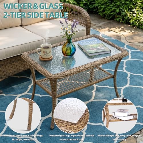 MEETWARM Outdoor Double Rocking Chair - Image 6