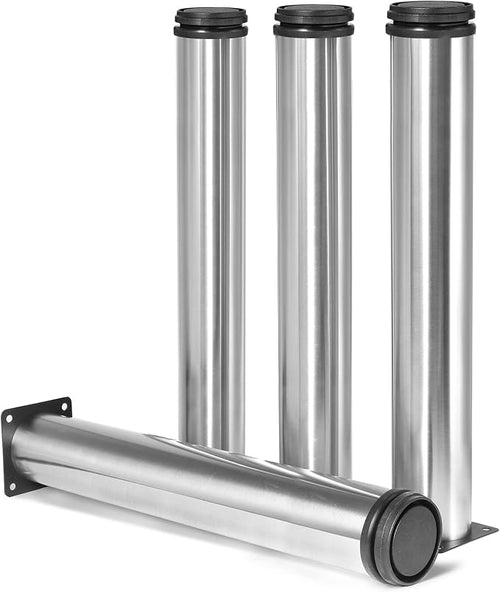 14 Inch Metal Furniture Legs Stainless Steel Adjustable Legs Silver Metal Legs by Masendelk