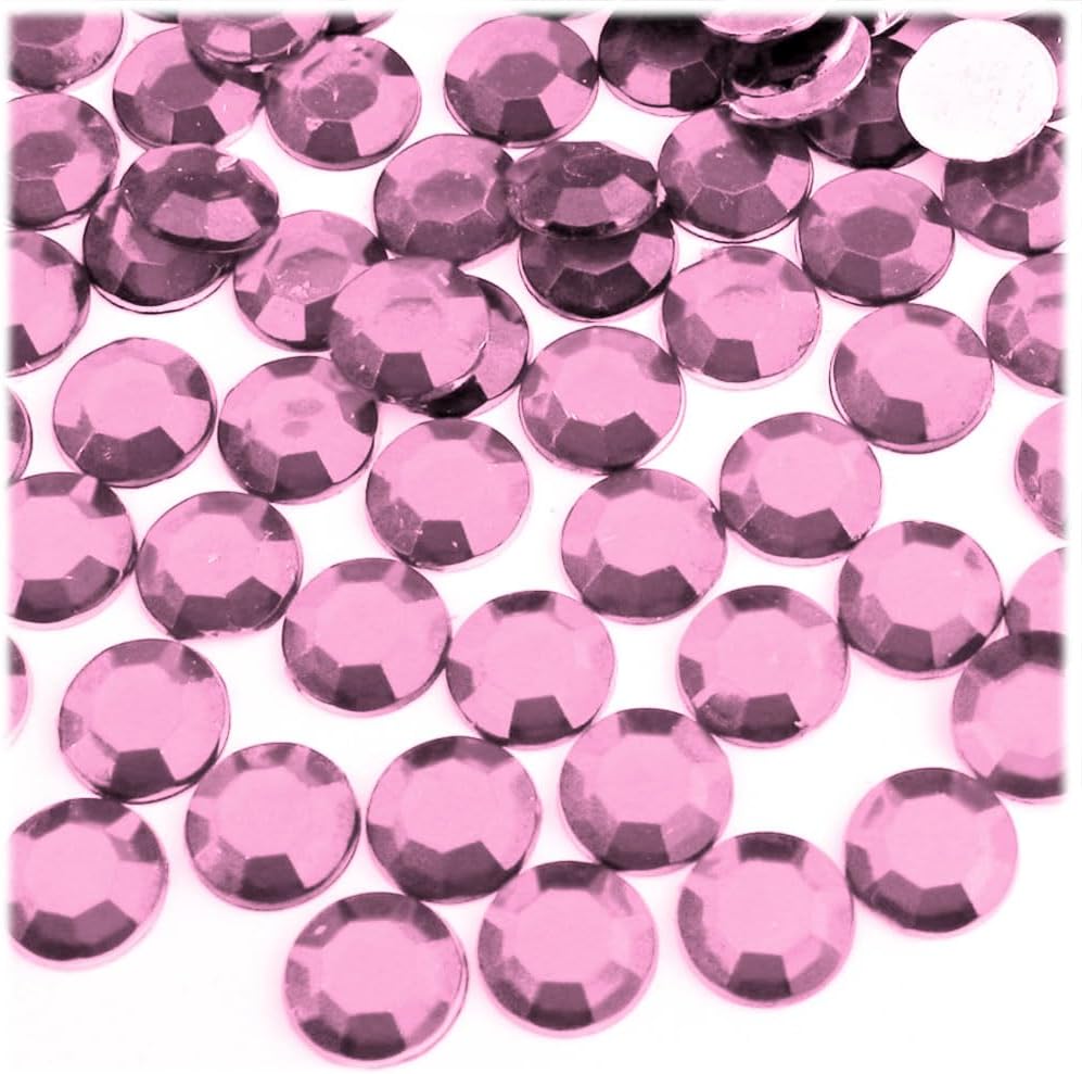 The Crafts Outlet 144pc Rhinestones Round 10mm - Flatback Ruby Red RED