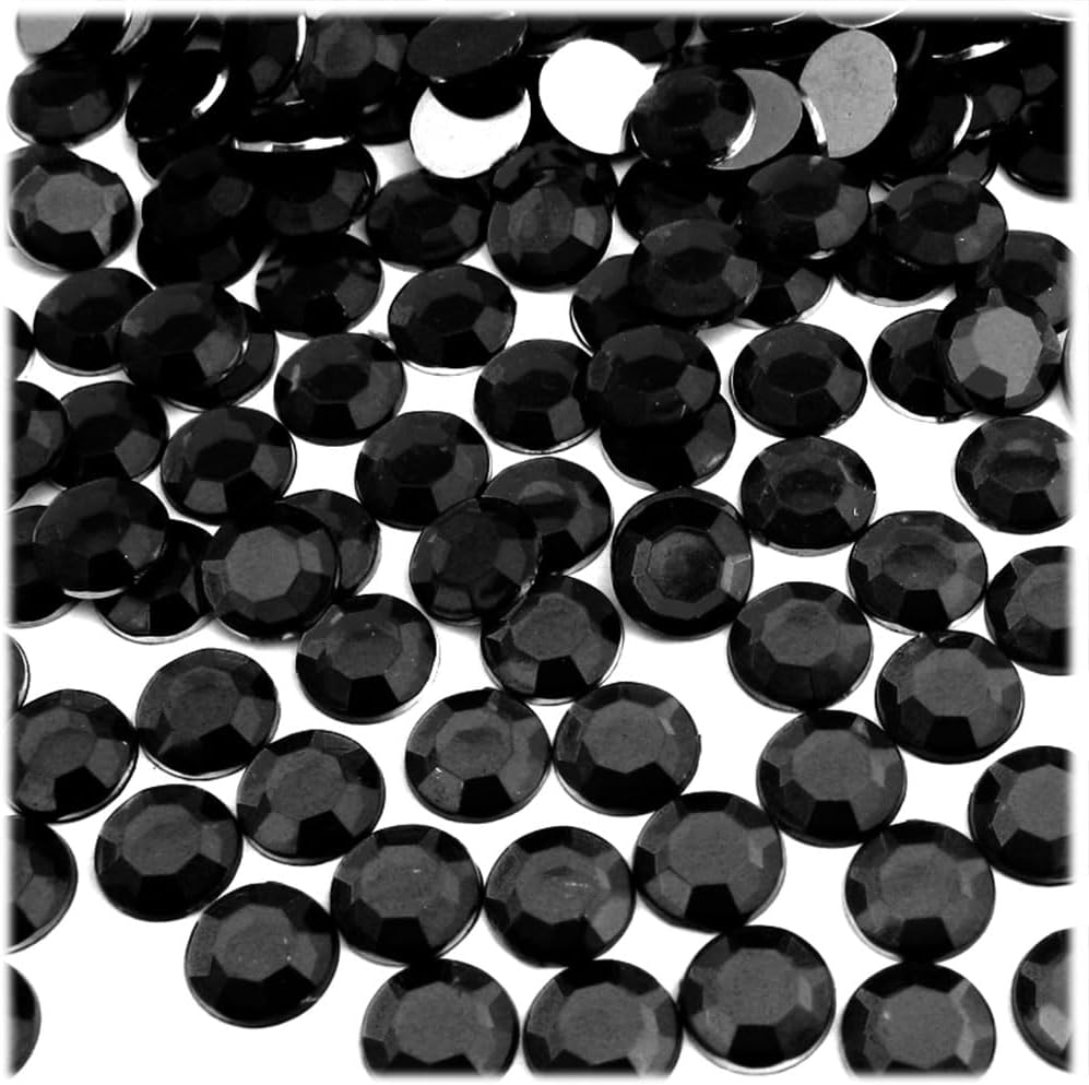 The Crafts Outlet 144pc Loose Flatback Acrylic Rhinestones Round 10mm - Flatback Crystal Clear